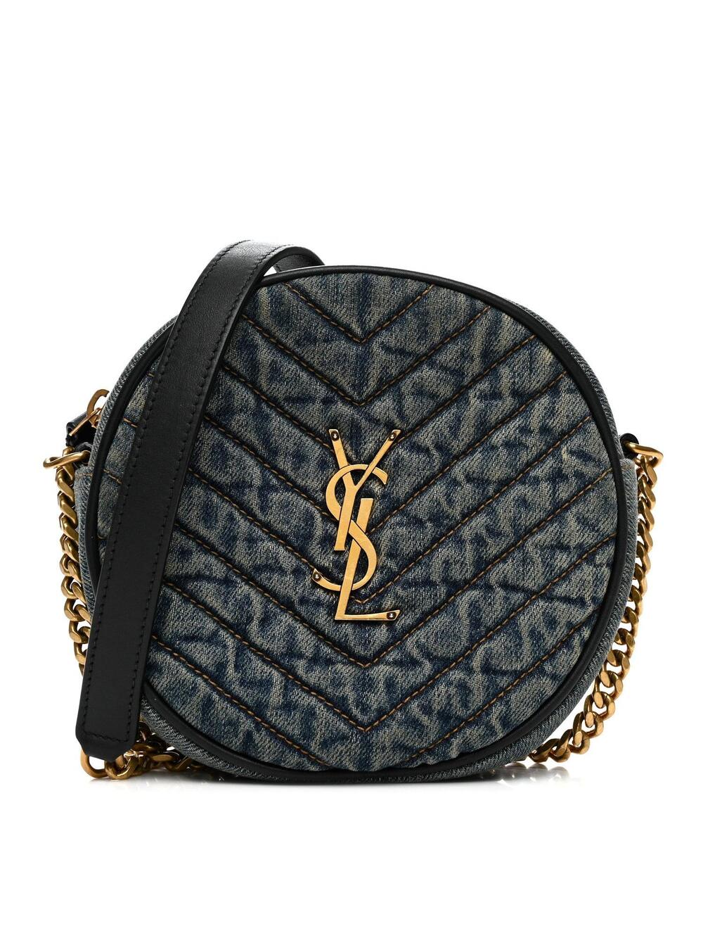 Saint Laurent Denim Quilted Round #376134S13B